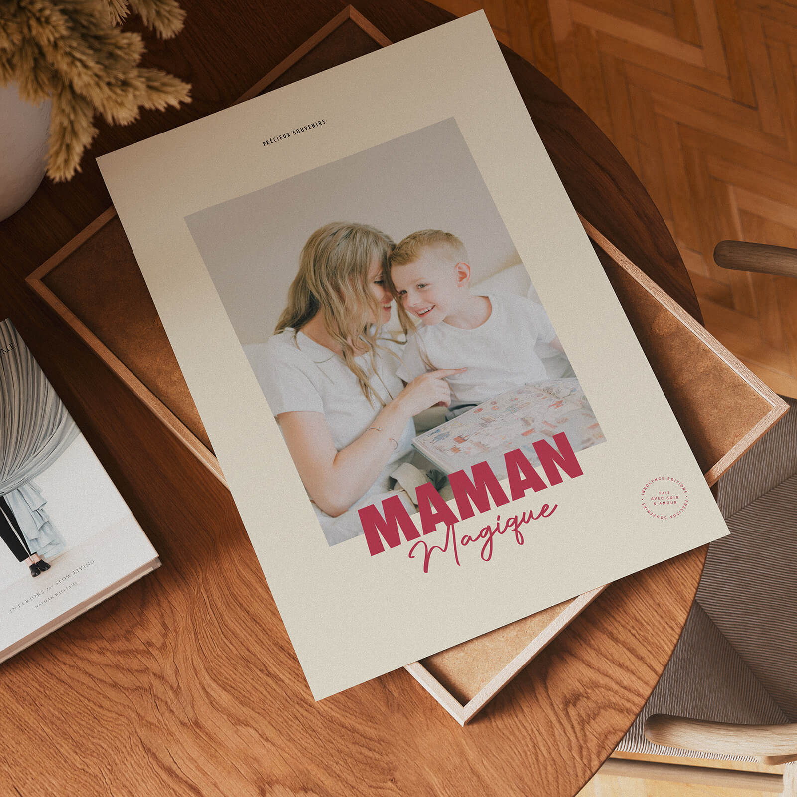 Ingelijste “Merci Maman” Poster