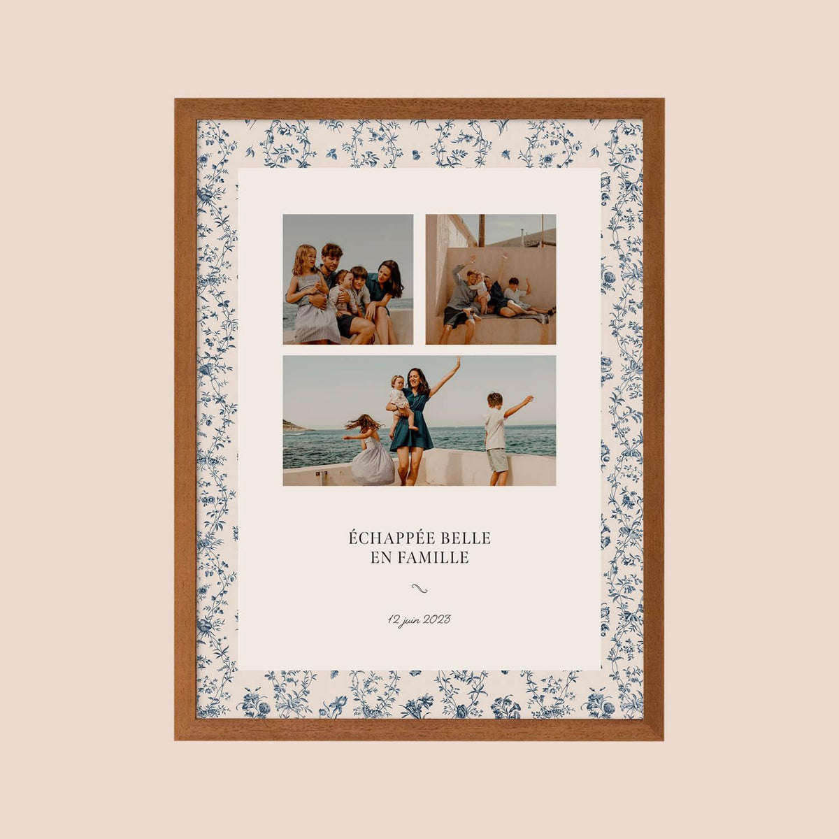 Blue Flower Stripes Photo Poster - Innocence