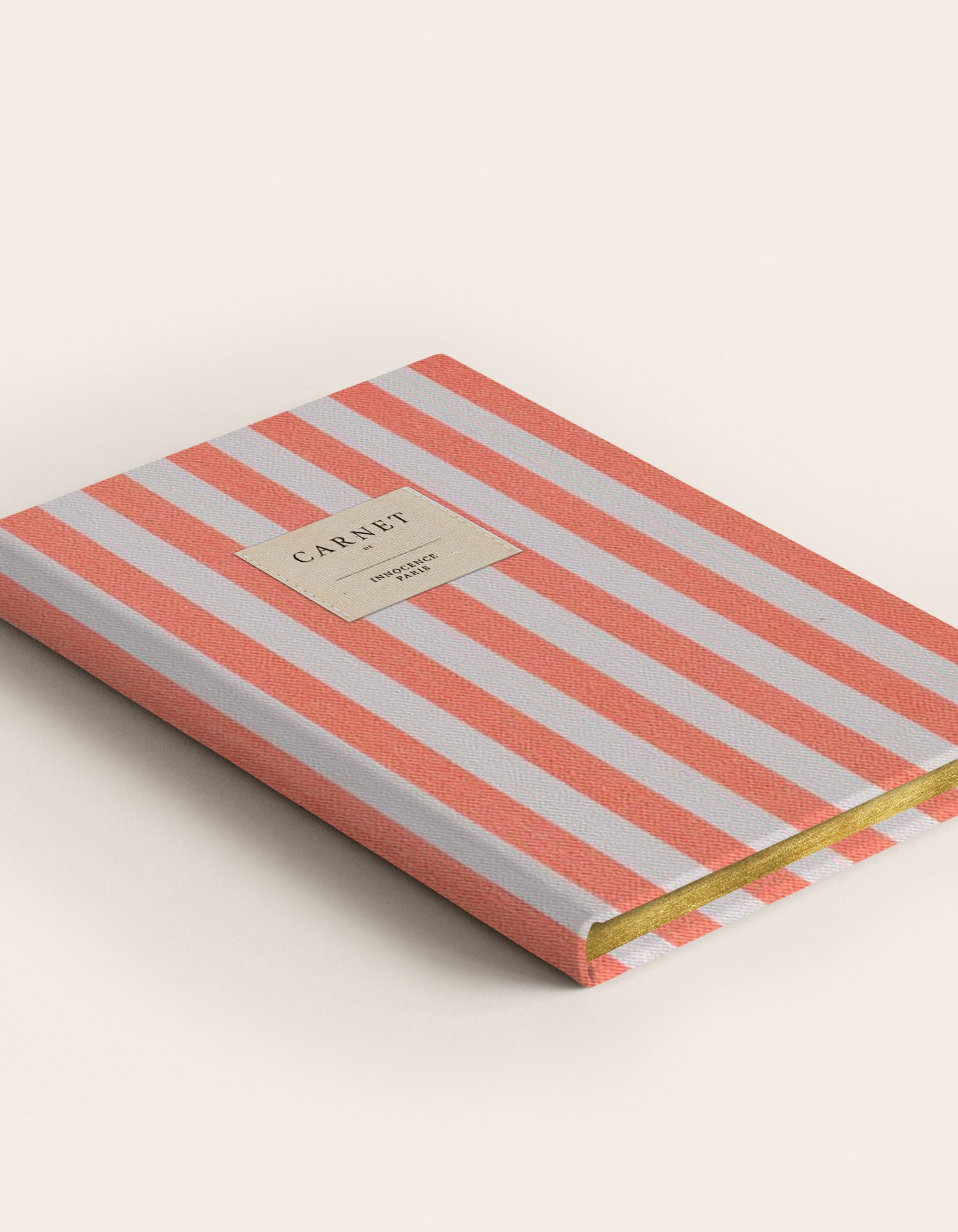 Coral stripes notebook