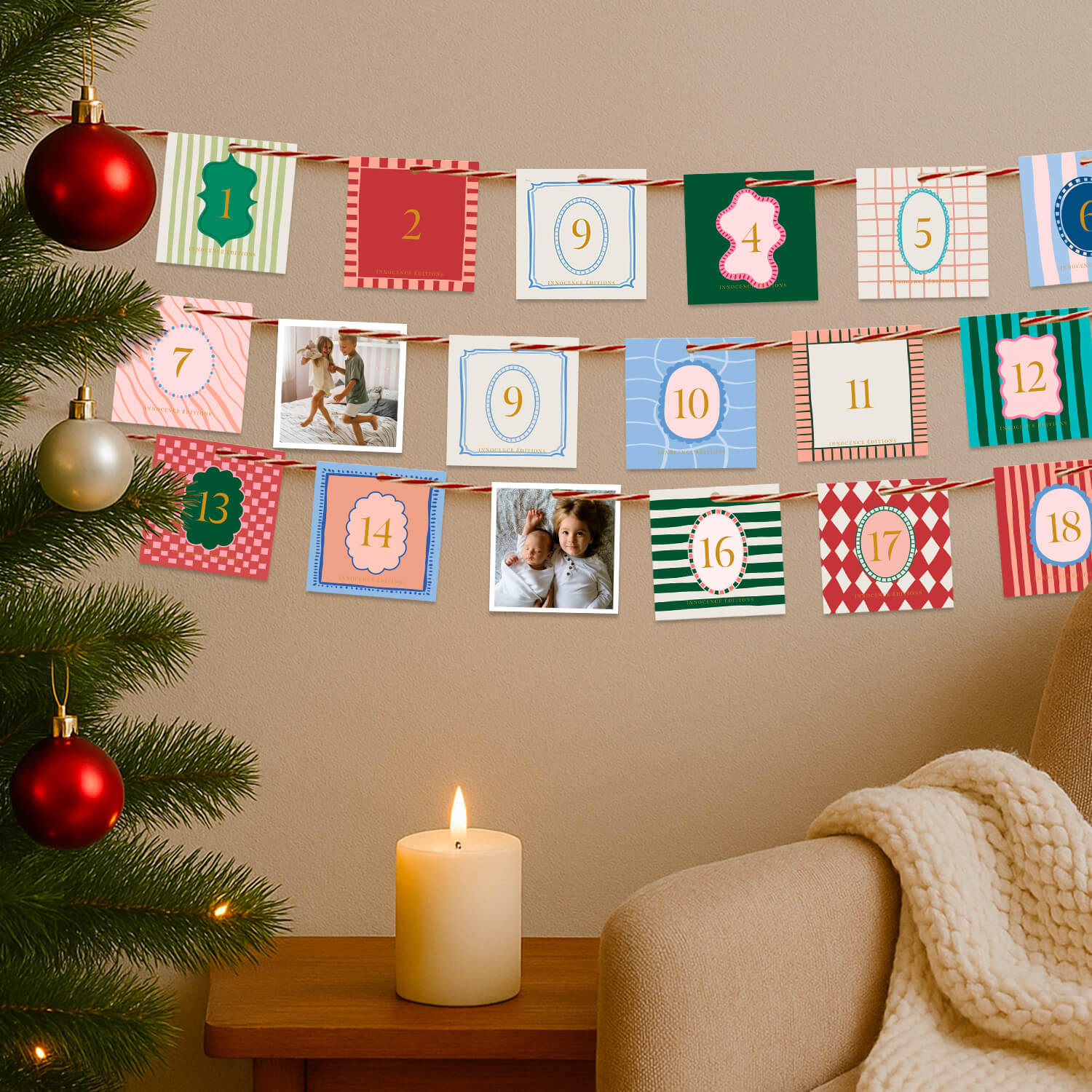 Personalisierter Adventskalender – 24 Fotos