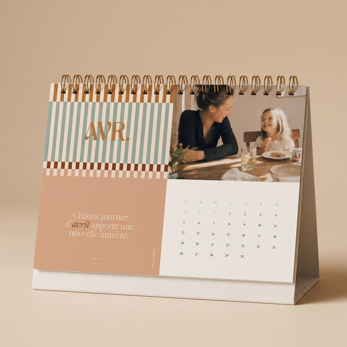 Calendrier photo chevalet 2027