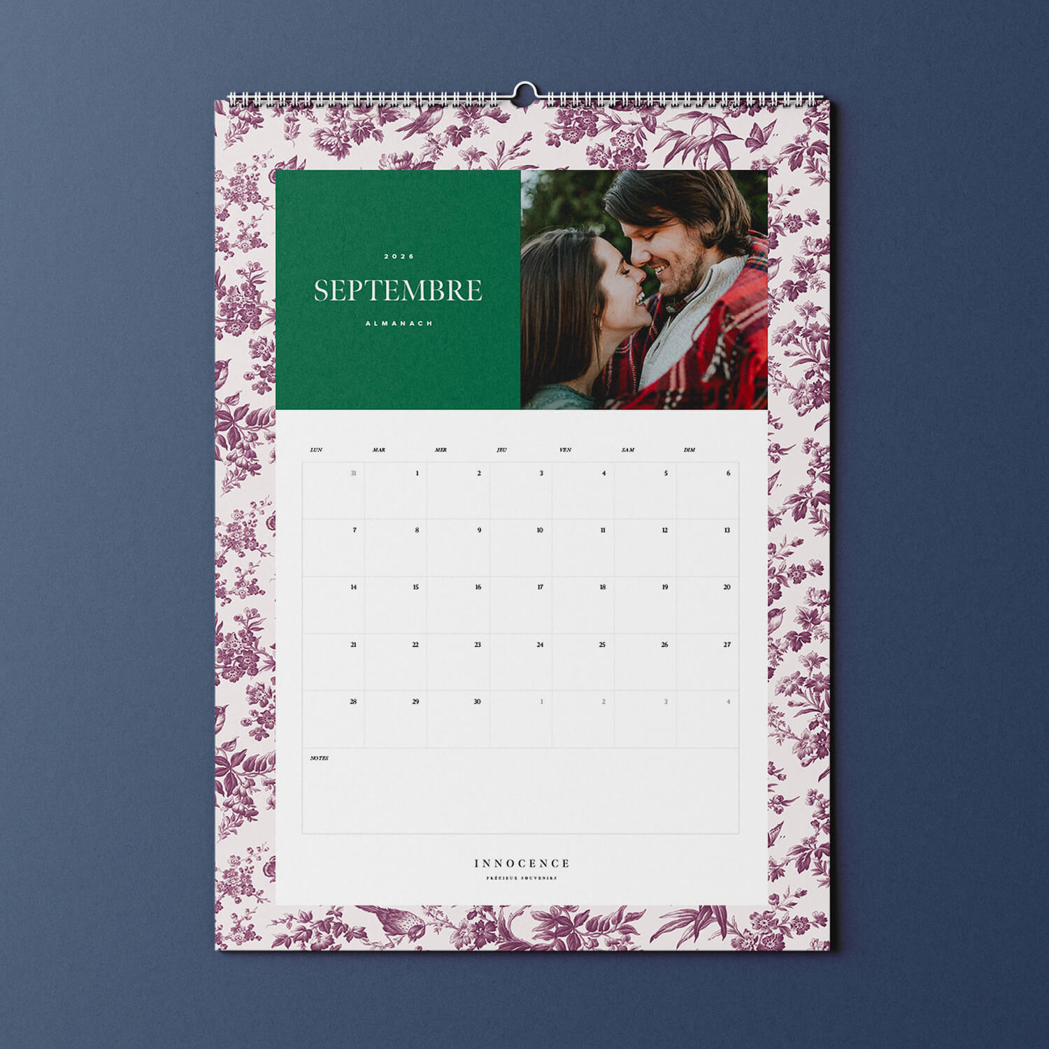 Calendario de fotos A3 floral 2026