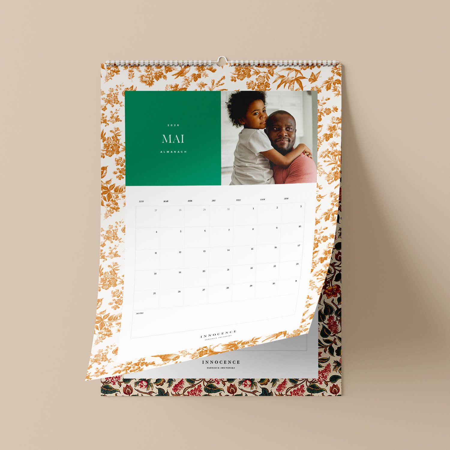Calendario de fotos A3 floral 2026