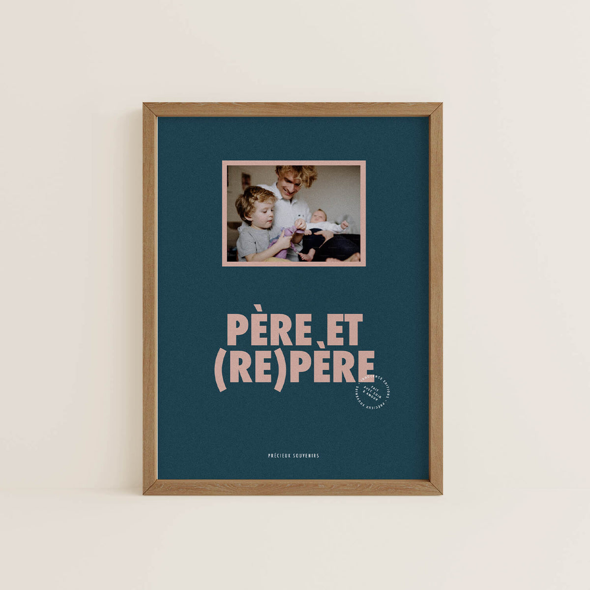 Poster „Père et (re)père“ mit Rahmen