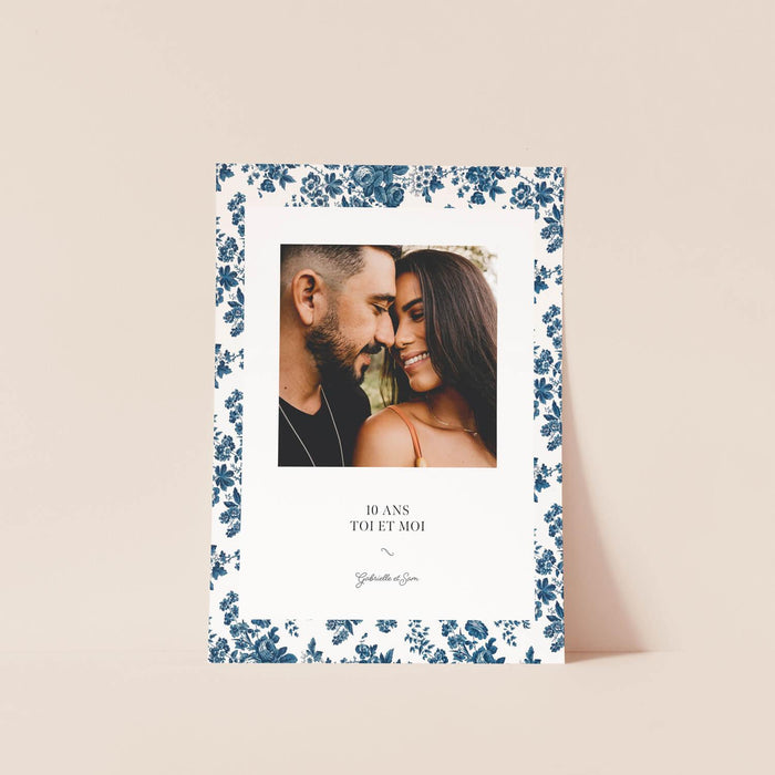 Affiche photo « Fleur bleue »