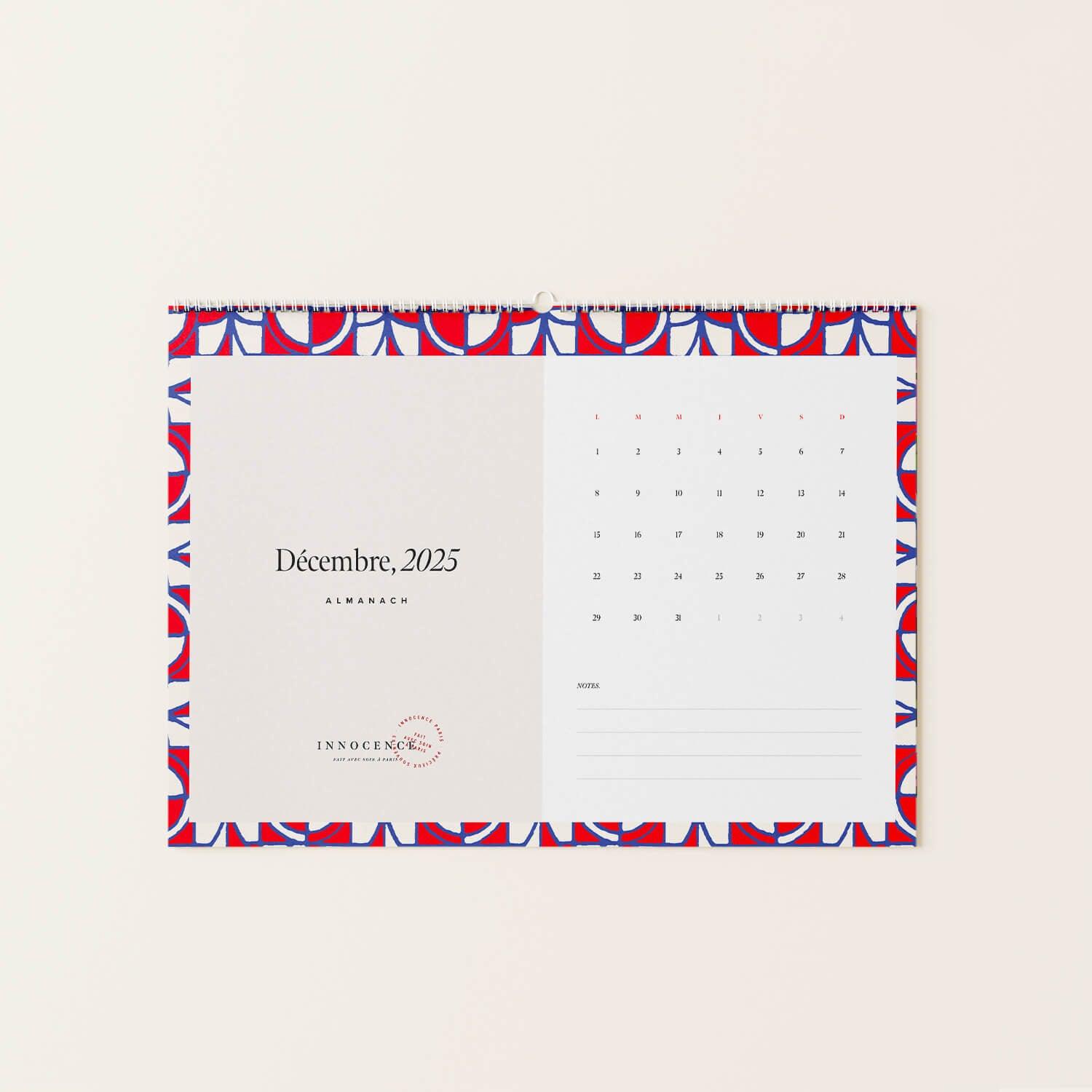 Illustrated A4 Calendar 2025 - Innocence
