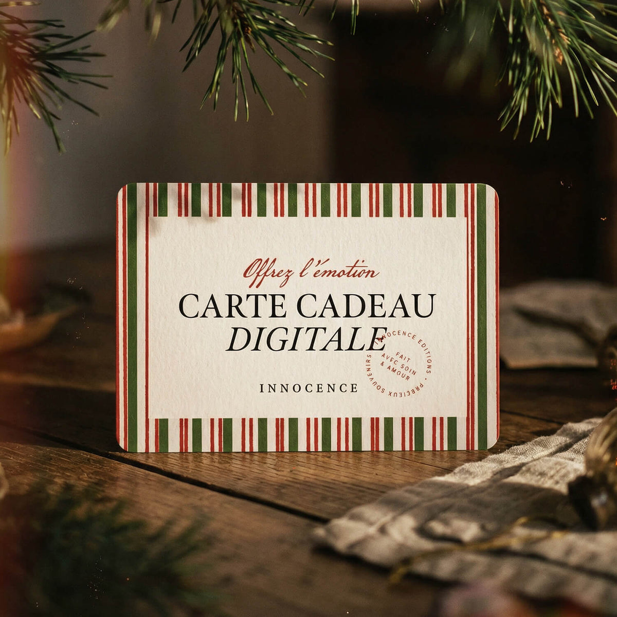 The gift card, *received in a minute*